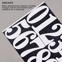 12 Sheets 2 Colors Number 0~9 PVC Waterproof Self-Adhesive Sticker&nbsp;DIY-NB0007-28