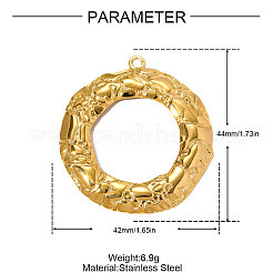 304 Stainless Steel Pendants&nbsp;STAS-OY009-89G