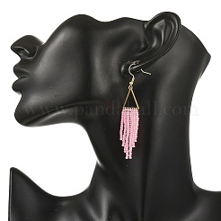 Glass Beaded Dangle Earrings&nbsp;EJEW-MZ00749-02