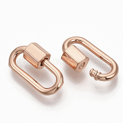 Brass Screw Carabiner Lock Charms&nbsp;KK-T047-08RG