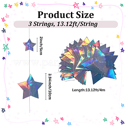 3Pcs Paper Star Hanging Banners&nbsp;AJEW-CN0007-86