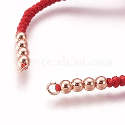 Nylon Cord Braided Bead Bracelets Making&nbsp;BJEW-F360-FRG18