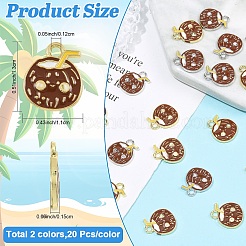 20Pcs 2 Colors Coconut Water Alloy Charms&nbsp;FIND-YW0011-69