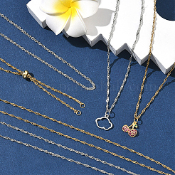 10Pcs 2 Colors 304 Stainless Steel Singapore Chain Necklace Making&nbsp;AJEW-SC0003-99