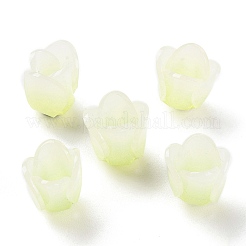 4-Petal Opaque Acrylic Bead Caps&nbsp;X-SACR-D007-08B