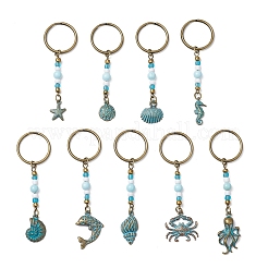 Alloy Ocean Theme Pendant Keychains&nbsp;KEYC-JKC01225