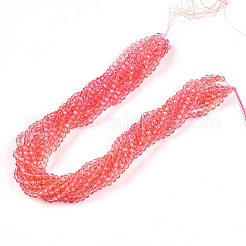 Baking Paint Transparent Glass Beads Strands&nbsp;DGLA-A035-T4mm-A01
