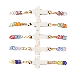 Cylinder Glass Seed Beaded Braided Bead Bracelets&nbsp;BJEW-MA00171