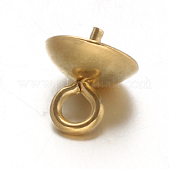Ion Plating(IP) 304 Stainless Steel Cup Pearl Peg Bails Pin Pendants&nbsp;STAS-F094-03B-G