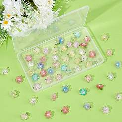 80Pcs 8 Colros Transparent Acrylic Pendants&nbsp;OACR-BM0001-06
