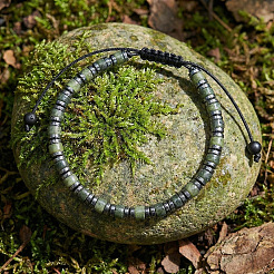 Glass & Natural Chinese Southern Jade Beads Braided Bead Bracelets&nbsp;SG8473
