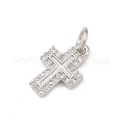 Brass Micro Pave Cubic Zirconia Pendants&nbsp;KK-G544-20P