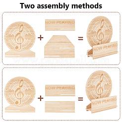 Wood Record Display Stands&nbsp;ODIS-WH0074-04