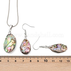 Abalone Shell/Paua Shell Jewelry Sets&nbsp;SJEW-E032-02