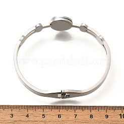 304 Stainless Steel Hinged Bangles for Women&nbsp;BJEW-F474-38P