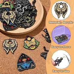30Pcs 15 Styles Opaque Printed Acrylic Pendants&nbsp;OACR-CJ0002-43