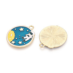 Rack Plating Alloy Enamel Pendants&nbsp;ENAM-S126-037-NR