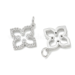 SHEGRACE Brass Micro Pave Clear Cubic Zirconia Pendants&nbsp;XGRQ3P670-637P