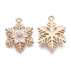 Christmas Brass Micro Pave Cubic Zirconia Links Connectors&nbsp;KK-R111-009-B01