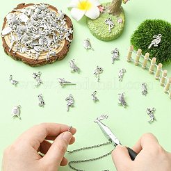 80Pcs 8 Styles Tibetan Style Alloy Pendants&nbsp;FIND-CJ0006-09