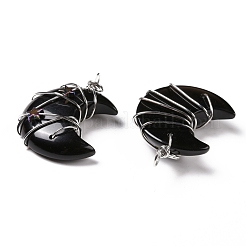 Natural Obsidian Pendants&nbsp;G-B023-01P-01