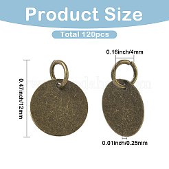 120Pcs Brass Stamping Blank Tag Charms&nbsp;KK-SC0007-27