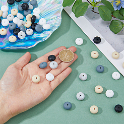 60Pcs 5 Colors Food Grade Eco-Friendly Silicone Beads&nbsp;SIL-DC0001-37