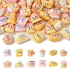 60Pcs 12 Styles Cartoon Opaque Resin Cabochons&nbsp;CRES-CJ0001-63