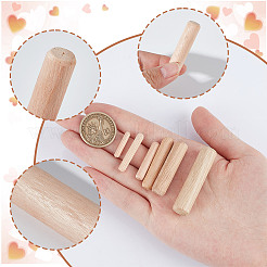 480Pcs 6 Styles Wood Grooved Dowel Pins&nbsp;AJEW-NB0005-87