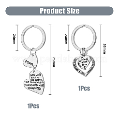 2Pcs 2 Style Alloy Keychain&nbsp;KEYC-HY0001-03