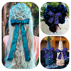 3 Rolls 3 Colors Polyester Frayed Ribbon&nbsp;DIY-TA0011-50
