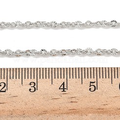 2.5MM Brass Textured Cable Chain Necklaces&nbsp;NJEW-Z097-01P