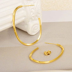 Stylish 304 Stainless Steel Oval Stud Earrings&nbsp;OW5803-2