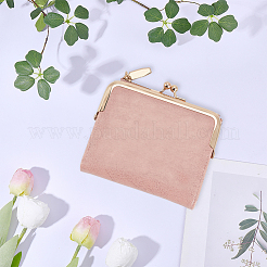 1Pc Rectangle PU Imitation Leather Coin Purses with Golden Tone Alloy Kiss Lock&nbsp;ABAG-CL0001-55A
