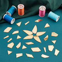 180Pcs 10 Style Sew On Mirror Rhinestones&nbsp;DIY-PH0013-65C