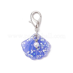 Shell Shape Resin Pendant Decorations&nbsp;HJEW-JM03245