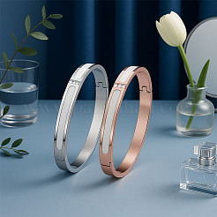 4Pcs 2 Colors Zinc Alloy Rhinestone Hinged Bangles for Women&nbsp;BJEW-GO0002-07