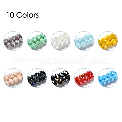 Electroplate Glass Beads Strands&nbsp;EGLA-X0007-01E-6mm