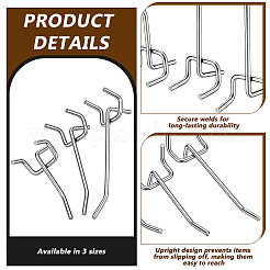 210Pcs 3 Styles Iron Hook Hangers for Pegboard&nbsp;IFIN-DR0001-05