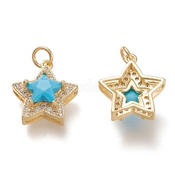 Brass Glass Pendants&nbsp;ZIRC-F116-07C-G