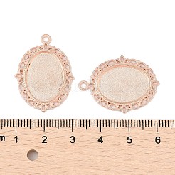 Tibetan Style Antique Silver Alloy Flat Oval Pendant Cabochon Settings&nbsp;LS-TIBEP-M022-19RG