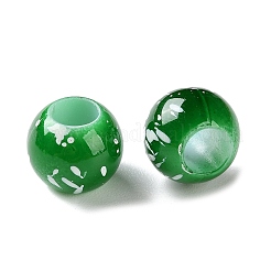 Spray Painted ABS Plastic European Beads&nbsp;KY-G033-01B-08
