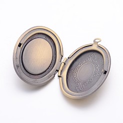 Romantic Valentines Day Ideas for Him with Your Photo Brass Locket Pendants&nbsp;X-ECF133-3AB