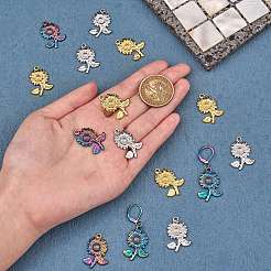 15Pcs 3 Colors 304 Stainless Steel Pendants&nbsp;STAS-SZ0002-81