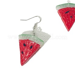Alloy Acrylic Watermelon Dangle Earrings for Women&nbsp;WG7FCE1-01