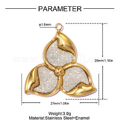 304 Stainless Steel Enamel Pendants&nbsp;STAS-OY013-81G