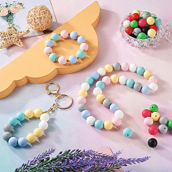 100Pcs 10 Colors Food Grade Eco-Friendly Silicone Focal Beads&nbsp;SIL-BY0001-02