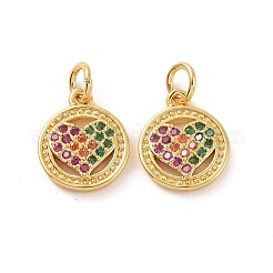 Brass Micro Pave Cubic Zirconia Charms&nbsp;KK-E068-VF135