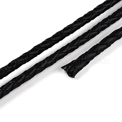 Braided Cowhide Leather Cord&nbsp;NWIR-N005-01C-6mm