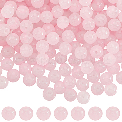 3 Strands Baking Paint Imitation Jade Glass Round Bead Strands&nbsp;DGLA-PA0001-01B